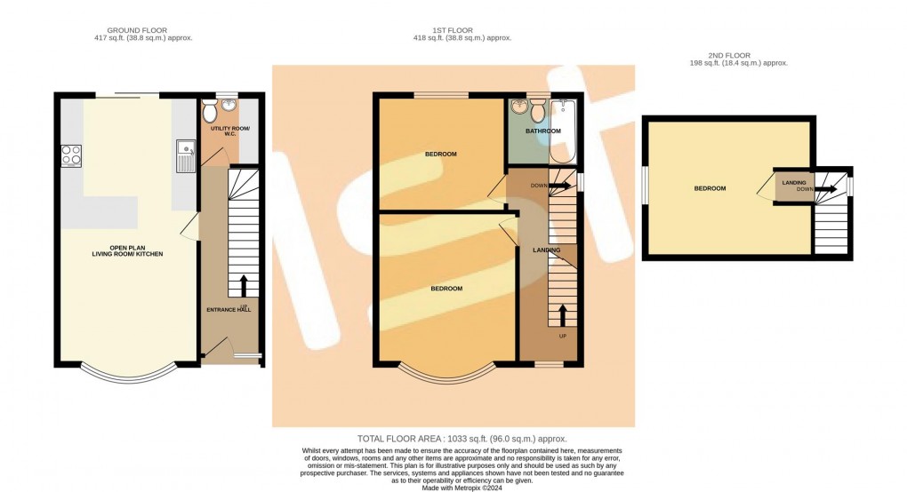 Floorplan for Boscombe Road. Southend On Sea, Essex